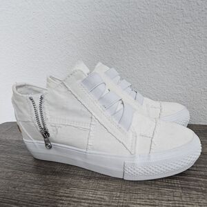 Blowfish White, Wedge sneakers. Never Worn Size8 1/2